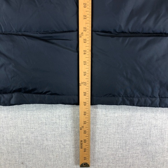 Lands End Goose Down Feather Puffer Blue Vest Snap Front Mens XXL Gilet Heritage - Picture 11 of 11